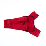 tracksuit dog pajamas - red sweatshirt